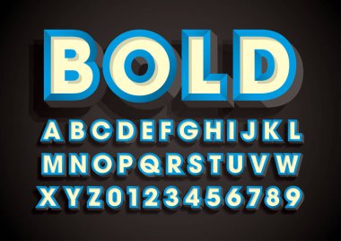 kalın soyut alfabe vektör çizim 