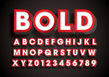 kalın soyut alfabe vektör çizim 