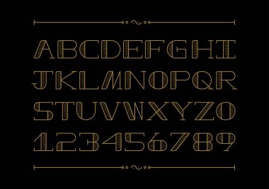 Soyut alfabe vektör çizim 