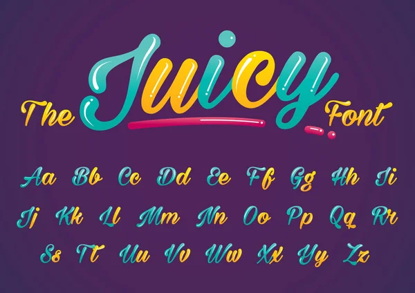 Gambar Alfabet Abstrak Juicy - Stok Vektor