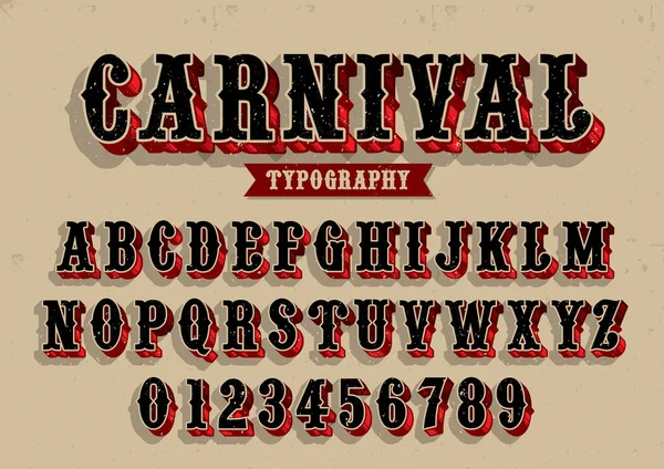 Carnival Abstract Alphabet Vector Illustration — Stock Vector