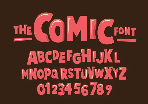 Komische Lettertype Abstracte Alfabet Vectorillustratie — Stockvector