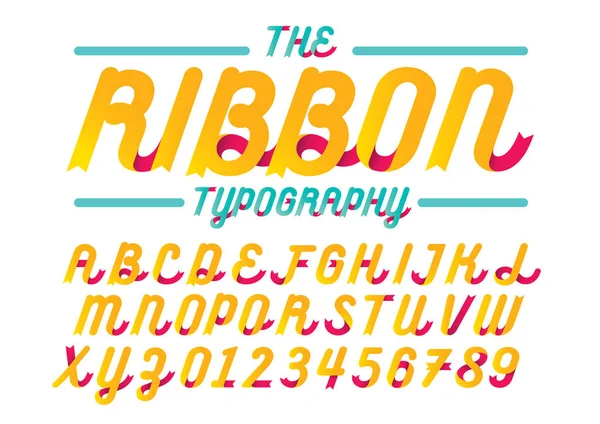 Şerit soyut alfabe vektör çizim 