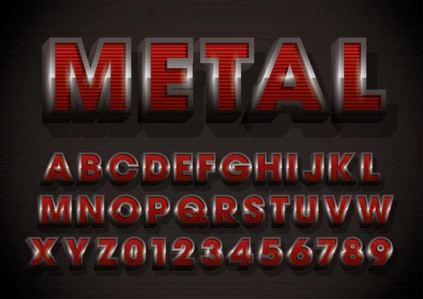 Metal soyut alfabe vektör çizim 