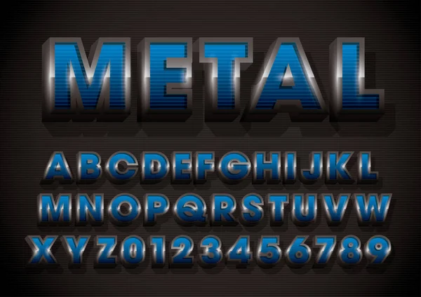 Metal soyut alfabe vektör çizim 