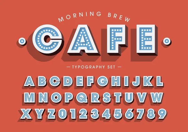 Kafe soyut alfabe vektör çizim 