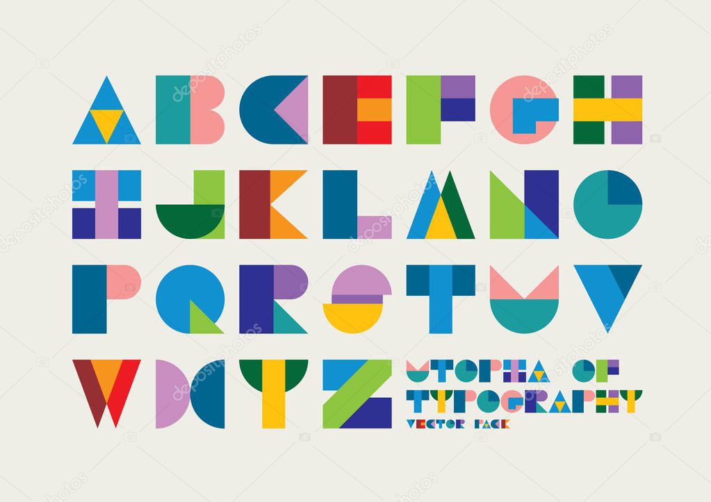 abstract alphabet vector illustration 