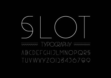 stilize yazı tipi ve alfabe ile kelime yarık, vektör çizim  