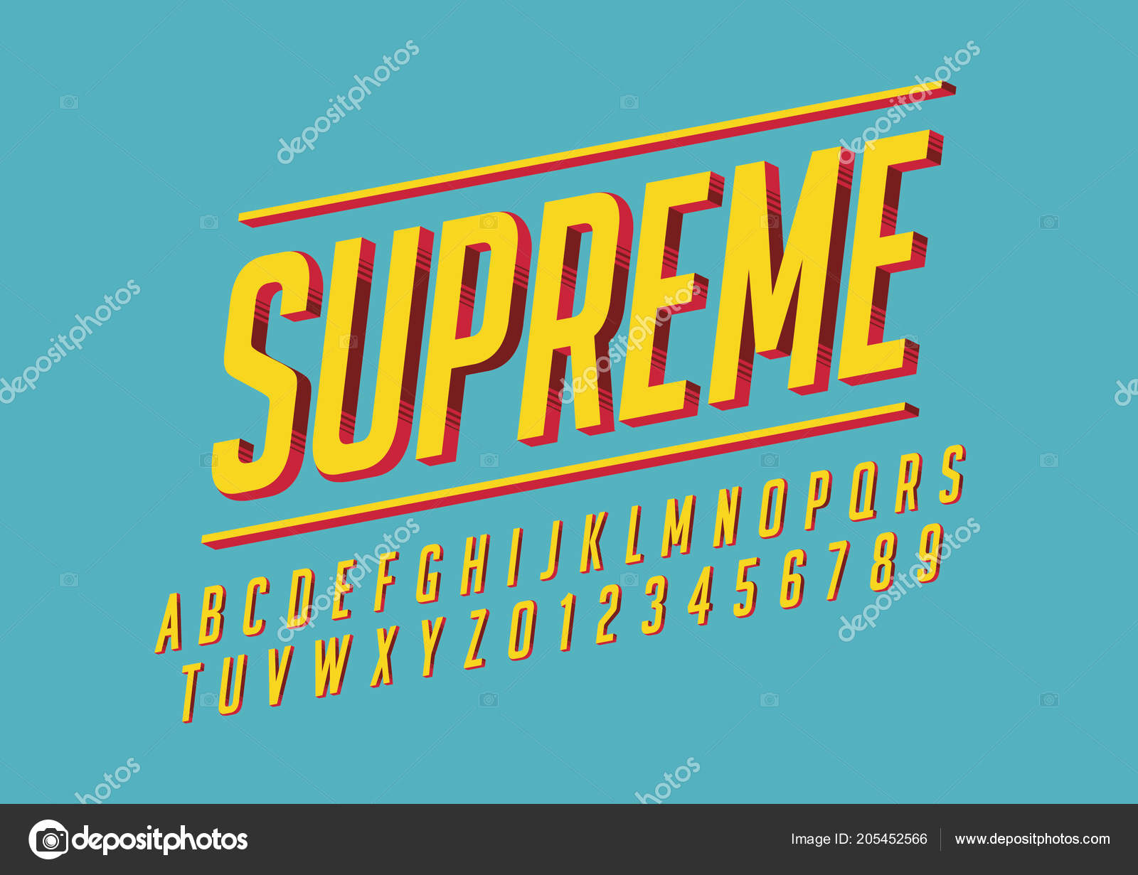 Supreme style cheap font