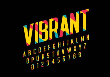 stilize yazı tipi ve alfabe ile kelime canlı, vektör çizim  