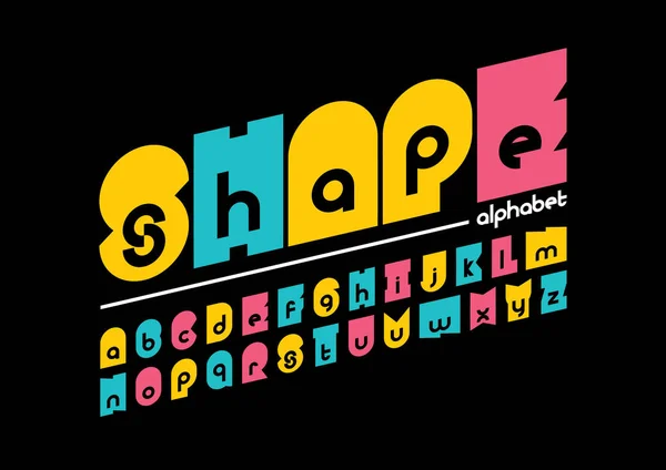 Stilisierte Schrift Und Alphabet Mit Wortform Vektorillustration — Stockvektor