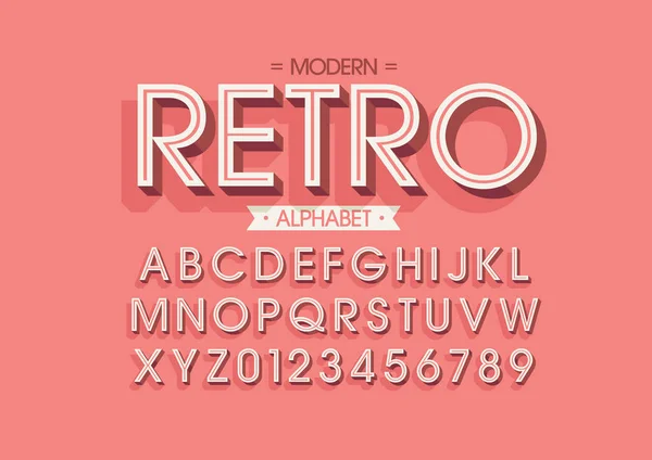 Stylized Font Alphabet Word Retro Vector Illustration — Stock Vector