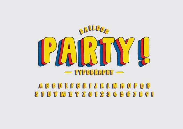 Стилизованный Шрифт Алфавит Словом Party Векторная Иллюстрация — стоковый вектор
