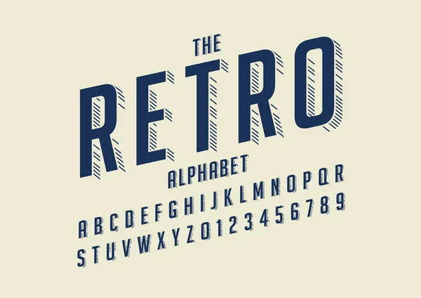 Stylized Font Alphabet Word Retro Vector Illustration — Stock Vector