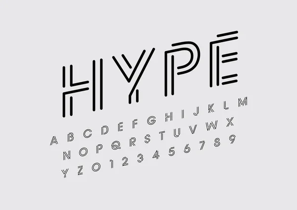 Стилизованный Шрифт Алфавит Словом Hype Векторная Иллюстрация — стоковый вектор