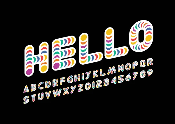 Alphabet Bonjour Ztylisé Dans Style Minimal Lettres Chiffres — Image vectorielle