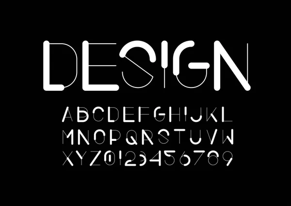 Design Font Modello Alfabeto Illustrazione Vettoriale Colorata Del Carattere Moderno — Vettoriale Stock