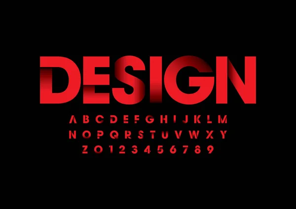 Design Font Modello Alfabeto Illustrazione Vettoriale Colorata Del Carattere Moderno — Vettoriale Stock