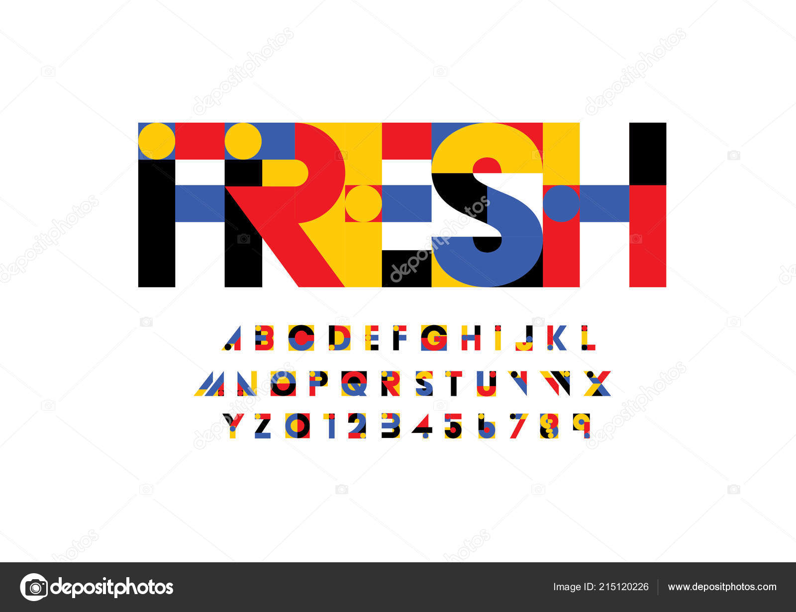 Colorful Vector Illustration Fresh Alphabet Template Stock Vector Image ...