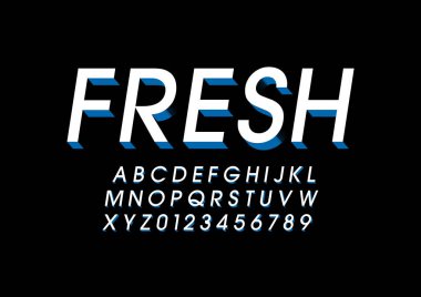 Taze alfabesi şablonu renkli vektör çizim