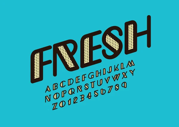 Illustration Vectorielle Colorée Modèle Alphabet Frais — Image vectorielle