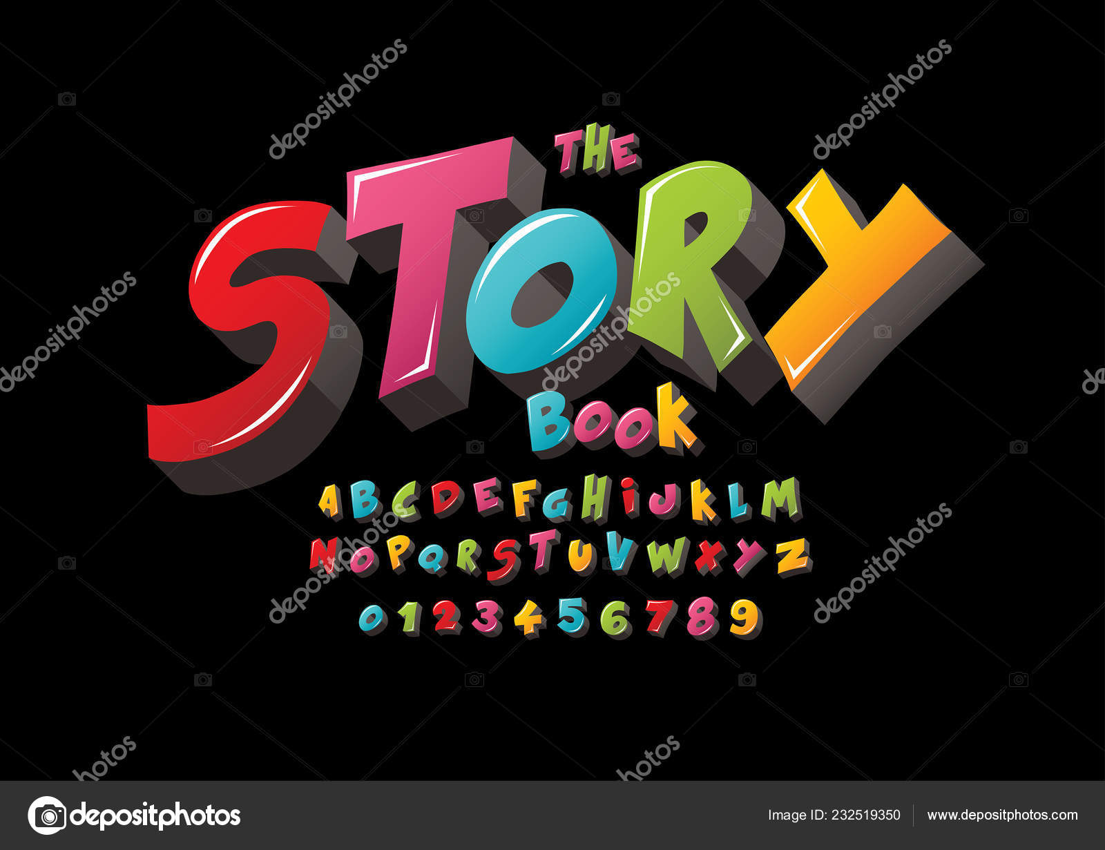 Colored Alphabet Template Simple Style Stock Vector by ©Passionartist ...