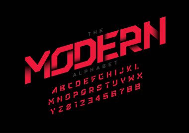 Renkli alfabesi şablonu, basit tarzı.