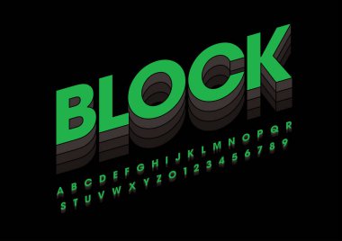 Renkli alfabesi şablonu, basit tarzı.