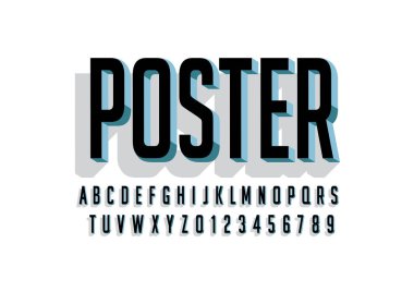 Renkli alfabesi şablonu, basit tarzı.