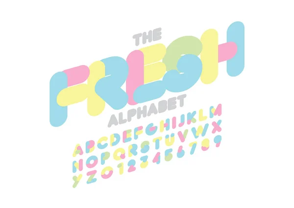 Πρότυπο Χρωματιστά Αλφάβητο Απλό Στυλ — Διανυσματικό Αρχείο