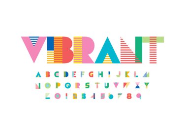 Renkli alfabesi şablonu, basit tarzı.