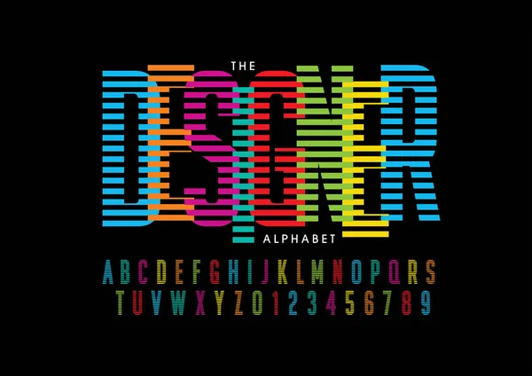 Colored Alphabet Template Simple Style — Stock Vector