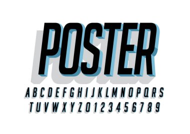 Renkli alfabesi şablonu, basit tarzı.