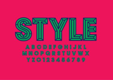 Renkli alfabesi şablonu, basit tarzı.