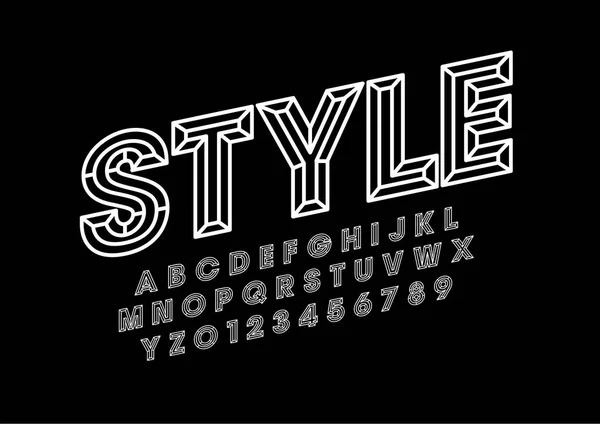 色付きの文字テンプレート シンプルなスタイル — ストックベクタ