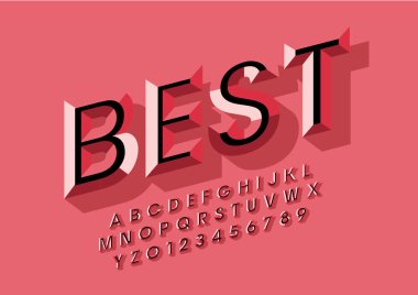 Renkli alfabesi şablonu, basit tarzı.