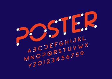 Renkli alfabesi şablonu, basit tarzı.