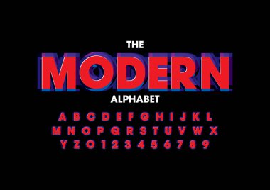 Renkli alfabesi şablonu, basit tarzı.