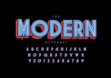 Renkli alfabesi şablonu, basit tarzı.