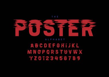 Renkli alfabesi şablonu, basit tarzı.