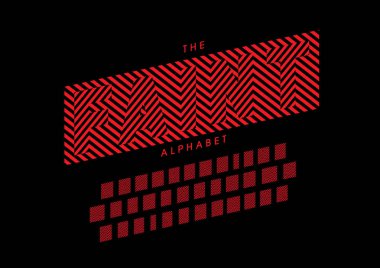 Renkli alfabesi şablonu, basit tarzı.