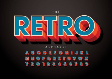 Renkli alfabesi şablonu, basit tarzı.