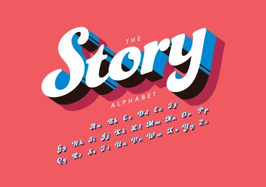 Renkli alfabesi şablonu, basit tarzı.