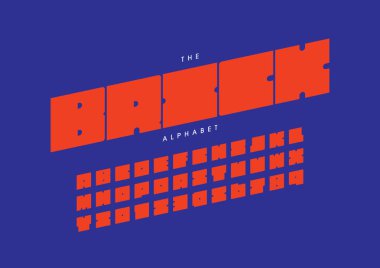 Renkli alfabesi şablonu, basit tarzı.