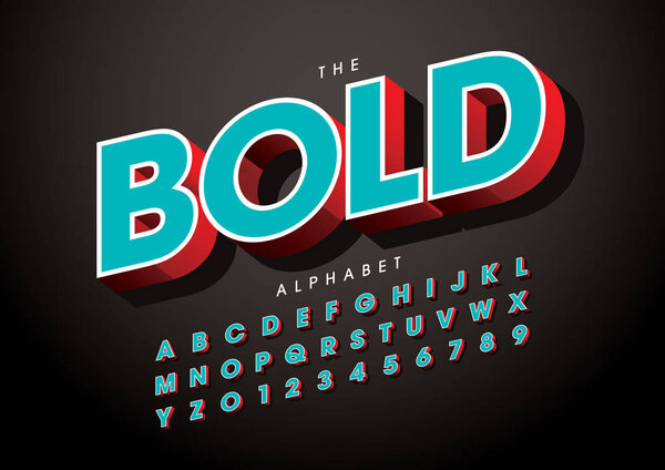 Colored alphabet template, simple style.