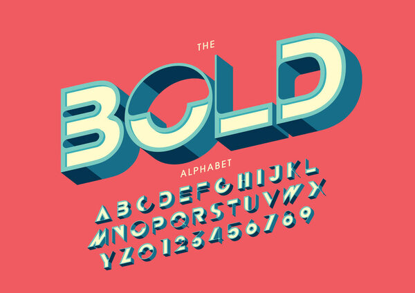 Colored alphabet template, simple style.