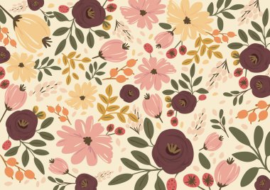 Çağdaş biçimlendirilmiş çiçek elementi ve arkaplan taşıyıcısı