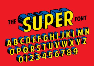 Biçimlendirilmiş modern yazı tipi ve alfabenin vektörü