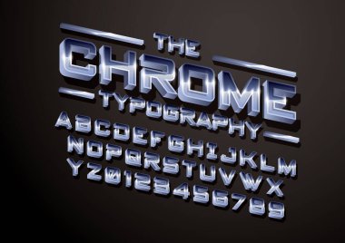 Biçimlendirilmiş modern yazı tipi ve alfabenin vektörü