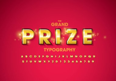 Biçimlendirilmiş modern yazı tipi ve alfabenin vektörü